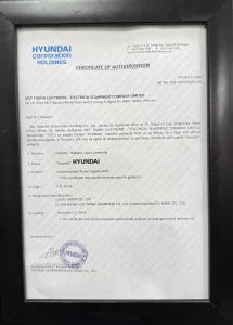Hyundai Authorizes Viet Thanh to distribute Hyundai UPS in Laos,Cambodia,Thailand